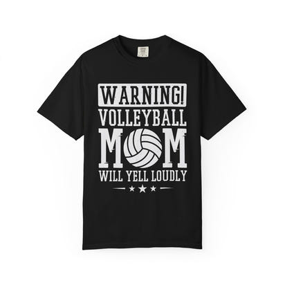 Warning! Volleyball Mom Unisex T-Shirt – Perfect Gift for Sports Moms