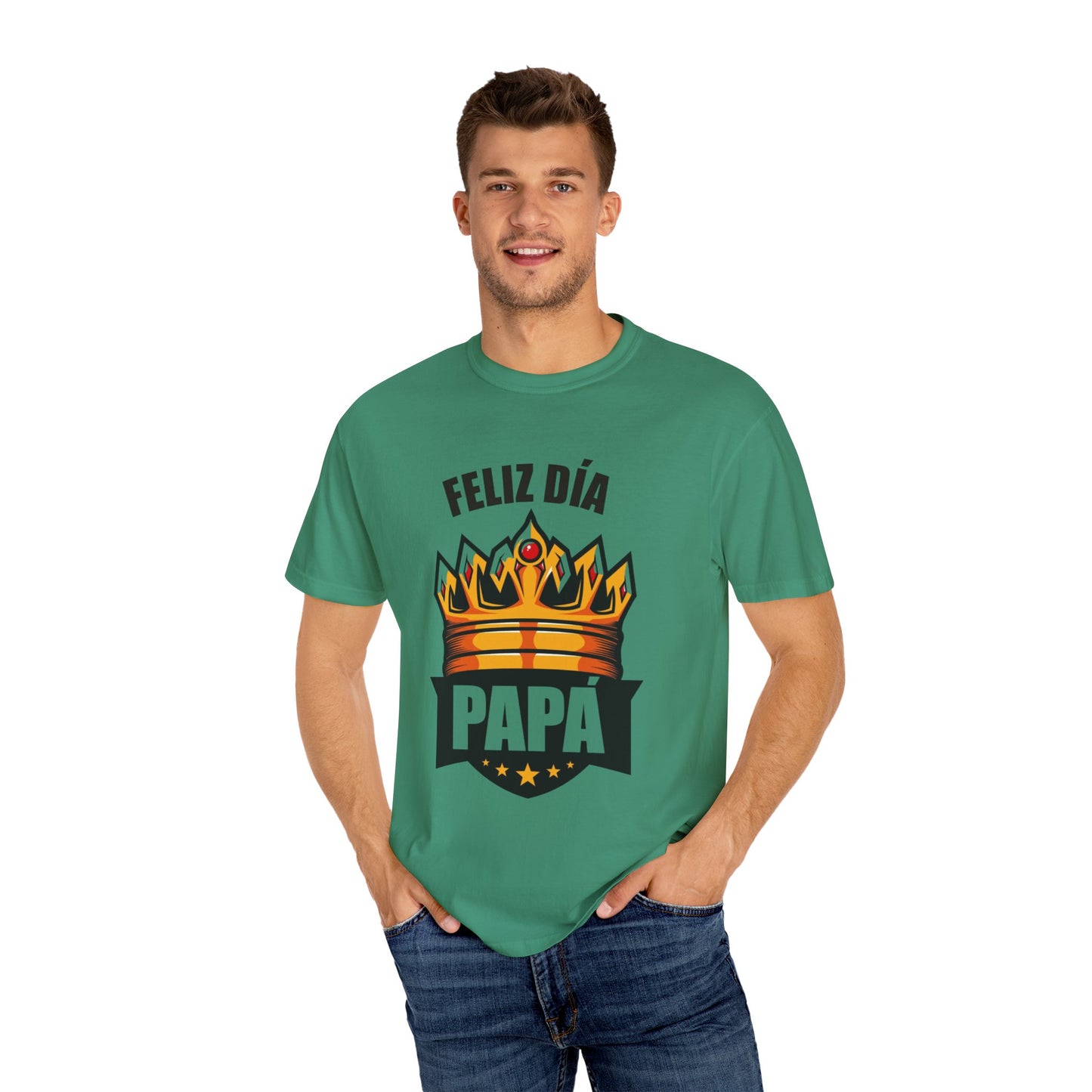 Feliz Día Papá T-Shirt - Unisex Garment-Dyed Tee for Father’s Day