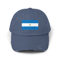 Stylish Unisex Distressed Cap with Nicaragua Flag | Trendy Hat for All Occasions, Casual Wear, Travel, Gift Ideas