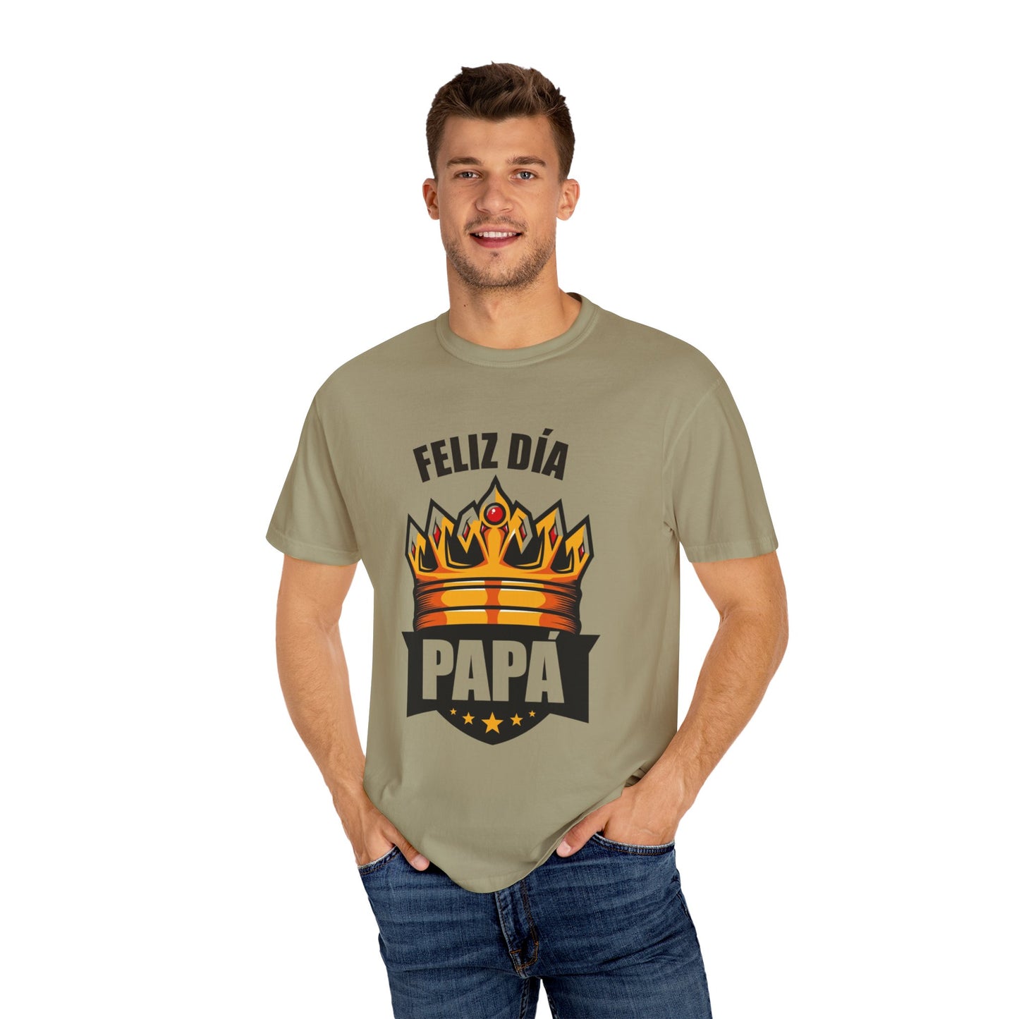 Feliz Día Papá T-Shirt - Unisex Garment-Dyed Tee for Father’s Day