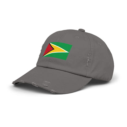 Guyanese Pride Distressed Cap | Unisex Flag Hat for Festivals, Sports, Casual Wear, Gifts, and Celebrations