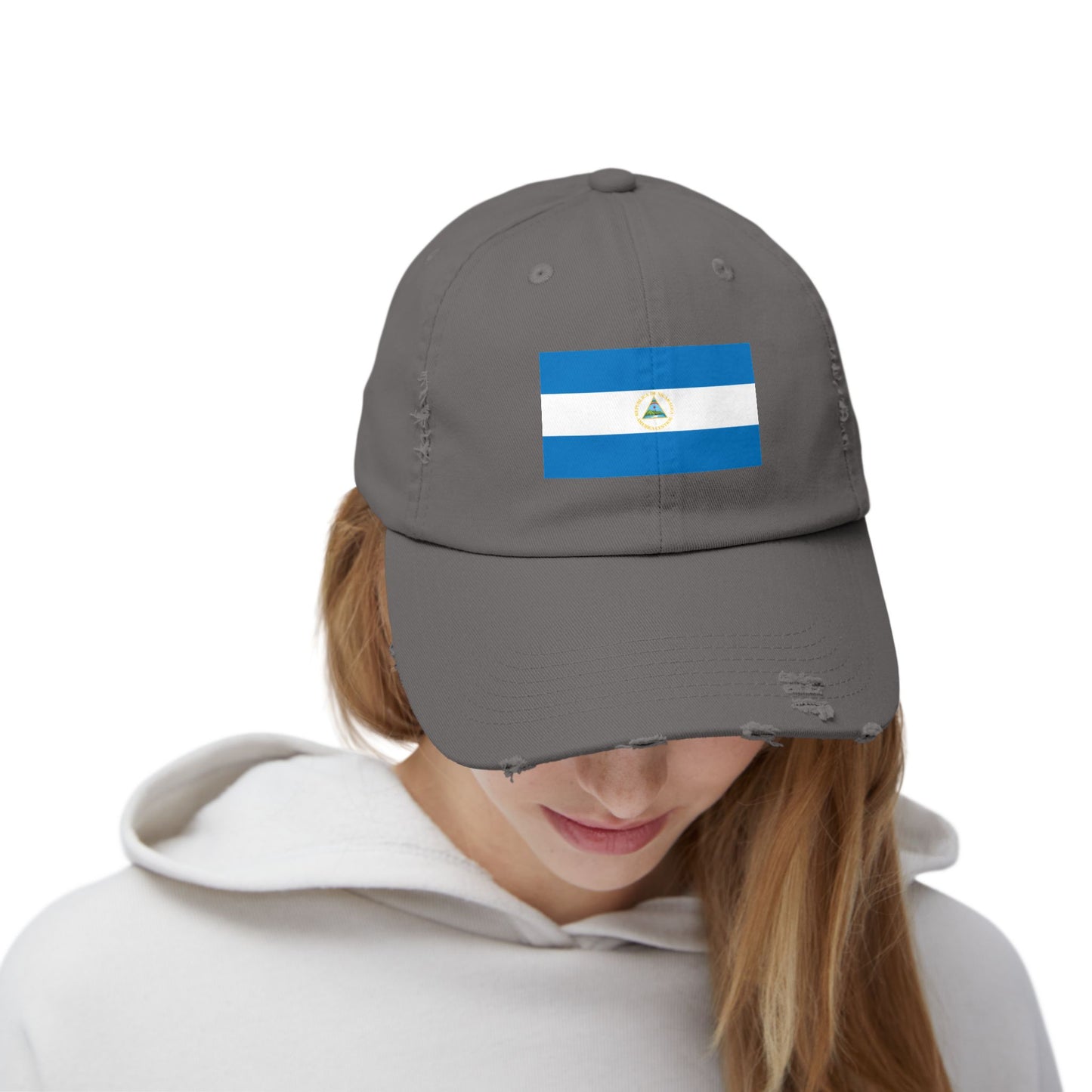 Stylish Unisex Distressed Cap with Nicaragua Flag | Trendy Hat for All Occasions, Casual Wear, Travel, Gift Ideas