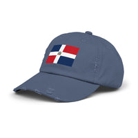Dominican Republic Flag Unisex Distressed Cap | Casual Style, Streetwear Accessory, Gift for Travel Lovers, Patriotic Hat