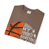 My Favorite Basketball Player Calls Me Dad T-Shirt, Unisex Athletic Shirt, Gift for Sports Dads, Father’s Day, Basketball Fan Tee