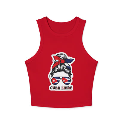 Cuba Libre Women's Micro Rib Racer Tank Top - Fun Summer Vibe!