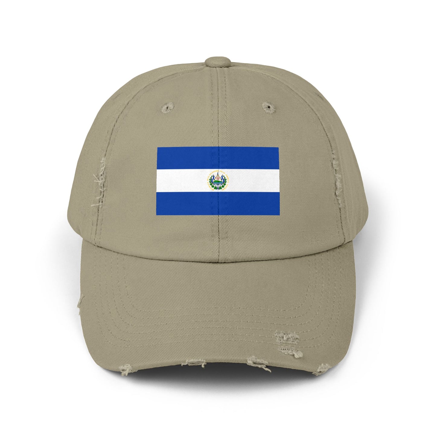 Unisex Distressed Cap with Salvadoran Flag, Casual Sun Hat for Outdoor Adventures, Perfect for Father's Day, Festivals, Beach Days, Travel