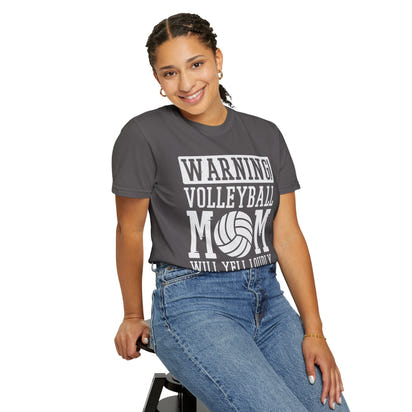 Warning! Volleyball Mom Unisex T-Shirt – Perfect Gift for Sports Moms