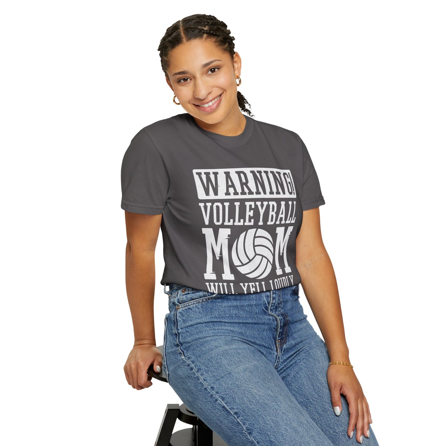 Warning! Volleyball Mom Unisex T-Shirt – Perfect Gift for Sports Moms