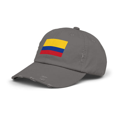 Colombian Flag Distressed Cap | Casual Unisex Hat | Great for Sports, Festivals, Travel, and Daily Wear