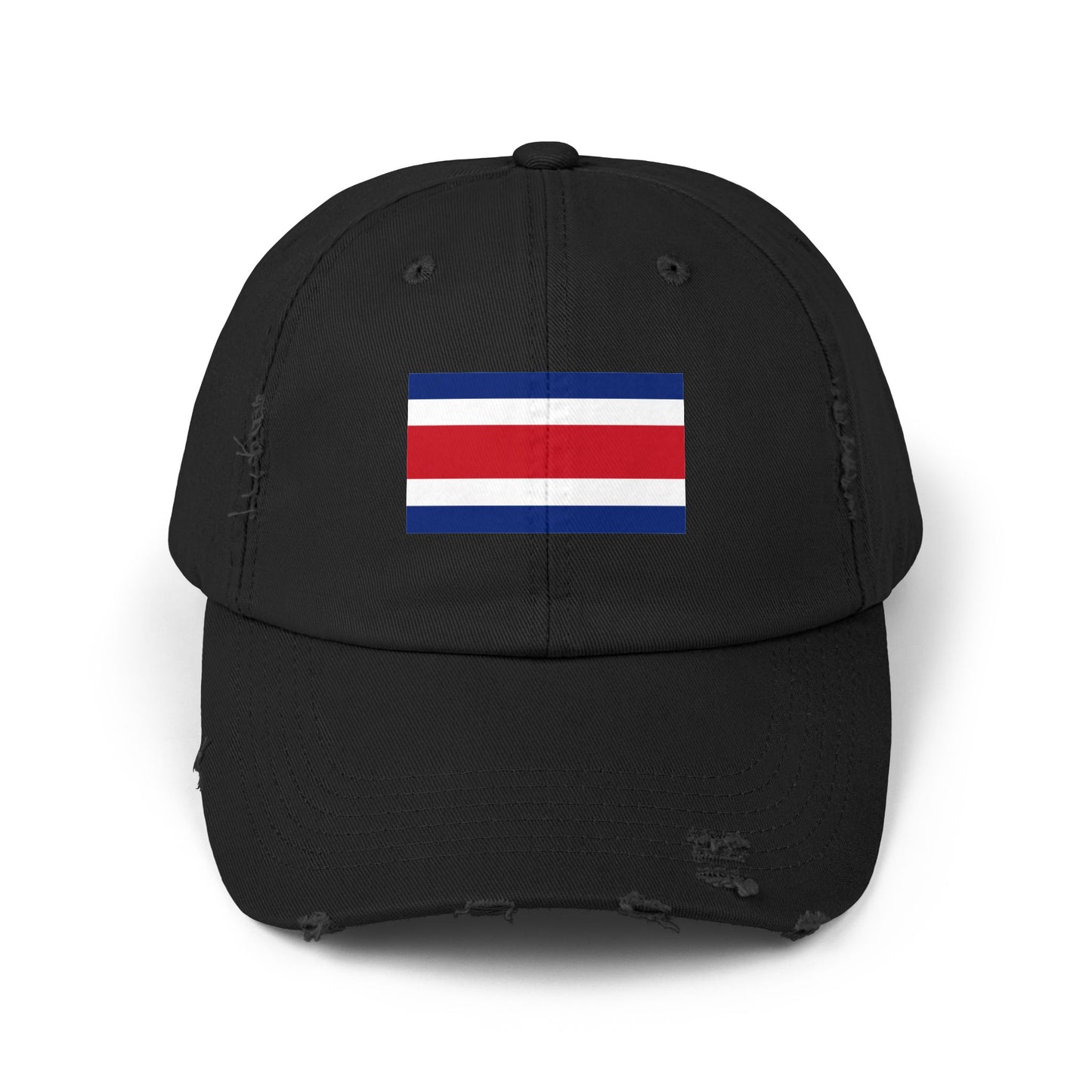 Retro Flag Distressed Cap | Unisex Costa Rica Hat for Casual Wear, Outdoor Adventures, Summer Festivals, Travel, Gift for Him/Her