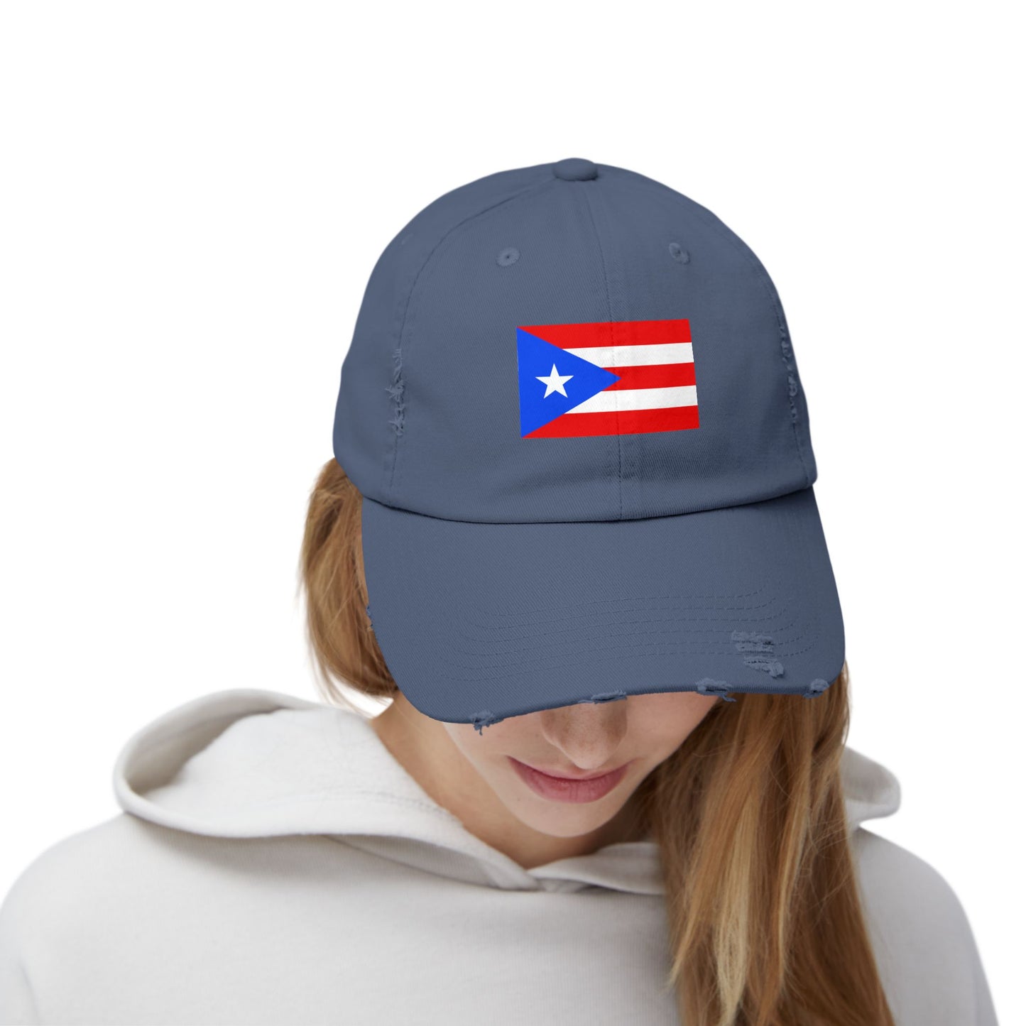Puerto Rican Distressed Cap | Unisex Cap | Casual Summer Hat | Outdoor Adventure Gear | Flag Hat | Perfect Gift for Holidays