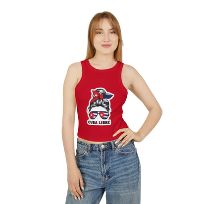 Cuba Libre Women's Micro Rib Racer Tank Top - Fun Summer Vibe!