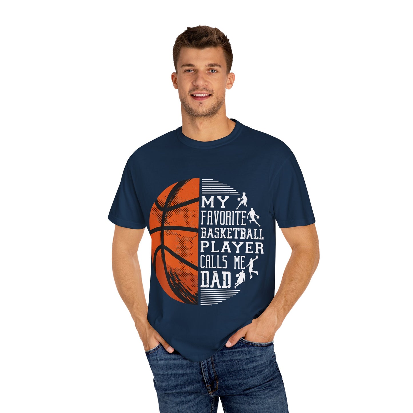 My Favorite Basketball Player Calls Me Dad T-Shirt, Unisex Athletic Shirt, Gift for Sports Dads, Father’s Day, Basketball Fan Tee