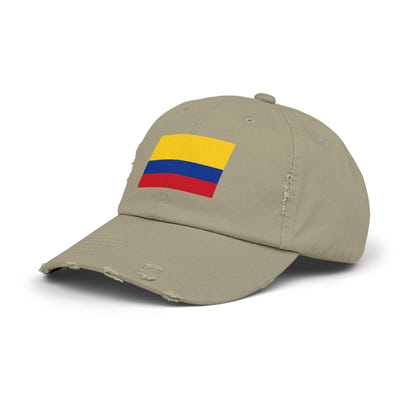 Colombian Flag Distressed Cap | Casual Unisex Hat | Great for Sports, Festivals, Travel, and Daily Wear
