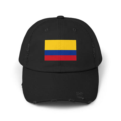 Colombian Flag Distressed Cap | Casual Unisex Hat | Great for Sports, Festivals, Travel, and Daily Wear