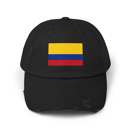 Colombian Flag Distressed Cap | Casual Unisex Hat | Great for Sports, Festivals, Travel, and Daily Wear