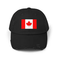 Unisex Distressed Canada Flag Cap, Casual Hat for Outdoor Adventures, Canadian Pride Gear, Gifts for Canada Day, Summer Style Accessory