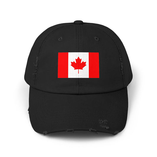 Unisex Distressed Canada Flag Cap, Casual Hat for Outdoor Adventures, Canadian Pride Gear, Gifts for Canada Day, Summer Style Accessory