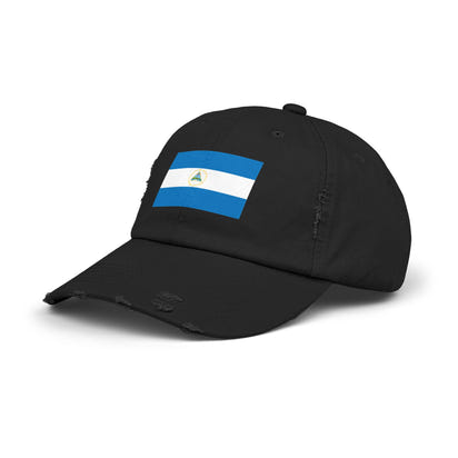 Stylish Unisex Distressed Cap with Nicaragua Flag | Trendy Hat for All Occasions, Casual Wear, Travel, Gift Ideas