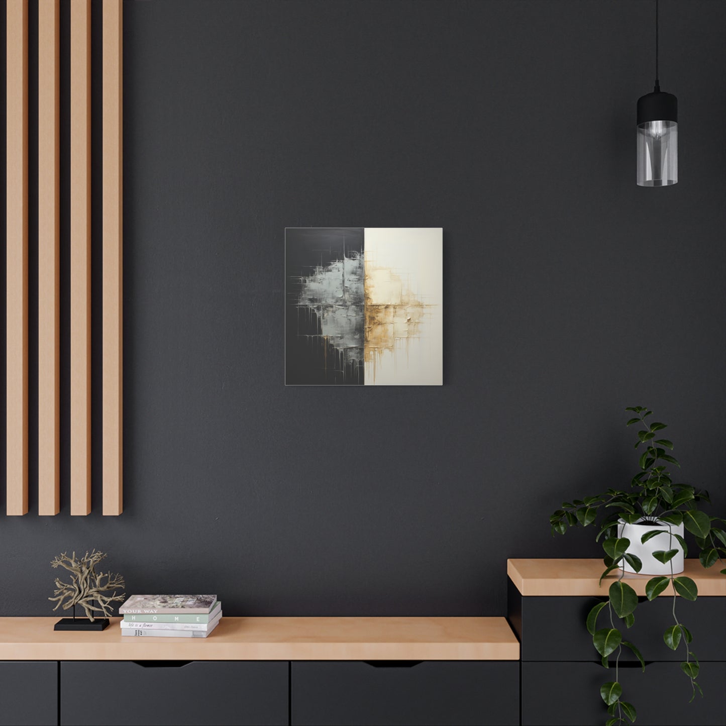 Modern Abstract Wall Art - Matte Canvas 12" x 12" - Contemporary Home Decor