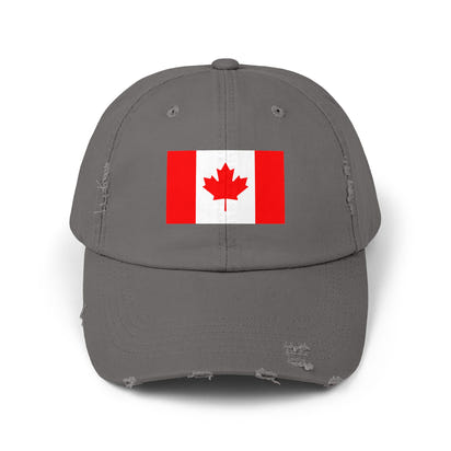 Unisex Distressed Canada Flag Cap, Casual Hat for Outdoor Adventures, Canadian Pride Gear, Gifts for Canada Day, Summer Style Accessory