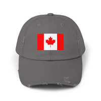 Unisex Distressed Canada Flag Cap, Casual Hat for Outdoor Adventures, Canadian Pride Gear, Gifts for Canada Day, Summer Style Accessory