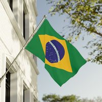 Vibrant Double Sided Brazilian Flag, Decorative Outdoor Banner, Festival Décor, Patriotic Home Decor, Sports Game Decoration