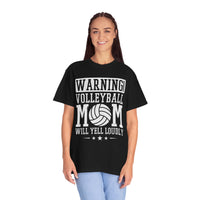 Warning! Volleyball Mom Unisex T-Shirt – Perfect Gift for Sports Moms