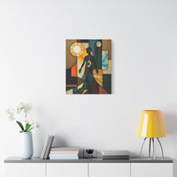 Abstract Human Form Canvas Art - Meditative Wall Decor for Mindfulness Spaces