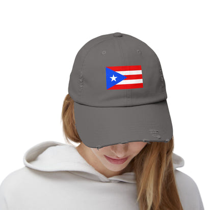 Puerto Rican Distressed Cap | Unisex Cap | Casual Summer Hat | Outdoor Adventure Gear | Flag Hat | Perfect Gift for Holidays