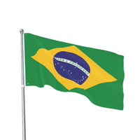 Vibrant Double Sided Brazilian Flag, Decorative Outdoor Banner, Festival Décor, Patriotic Home Decor, Sports Game Decoration