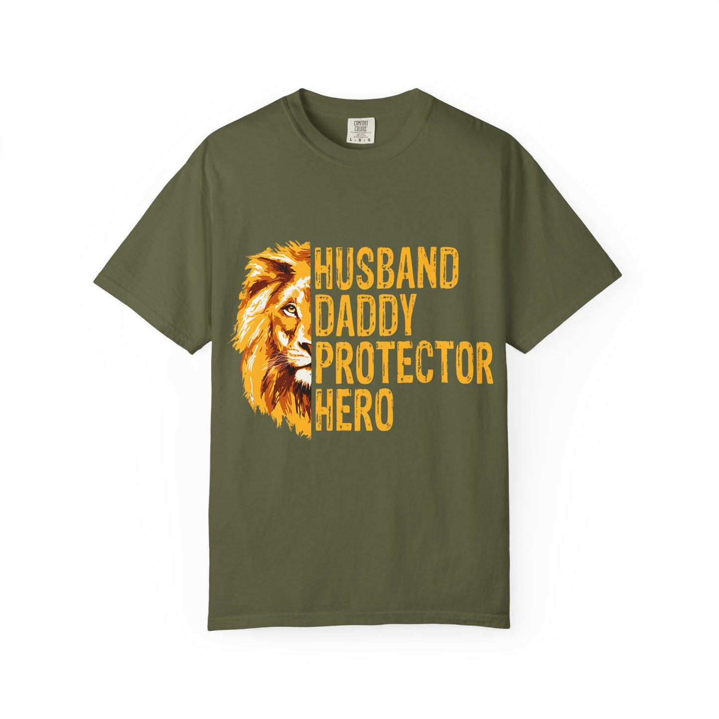 Hero Dad Garment-Dyed T-shirt, Perfect Gift for Father's Day, Birthday, Husband, Protector Tee, Casual Wear