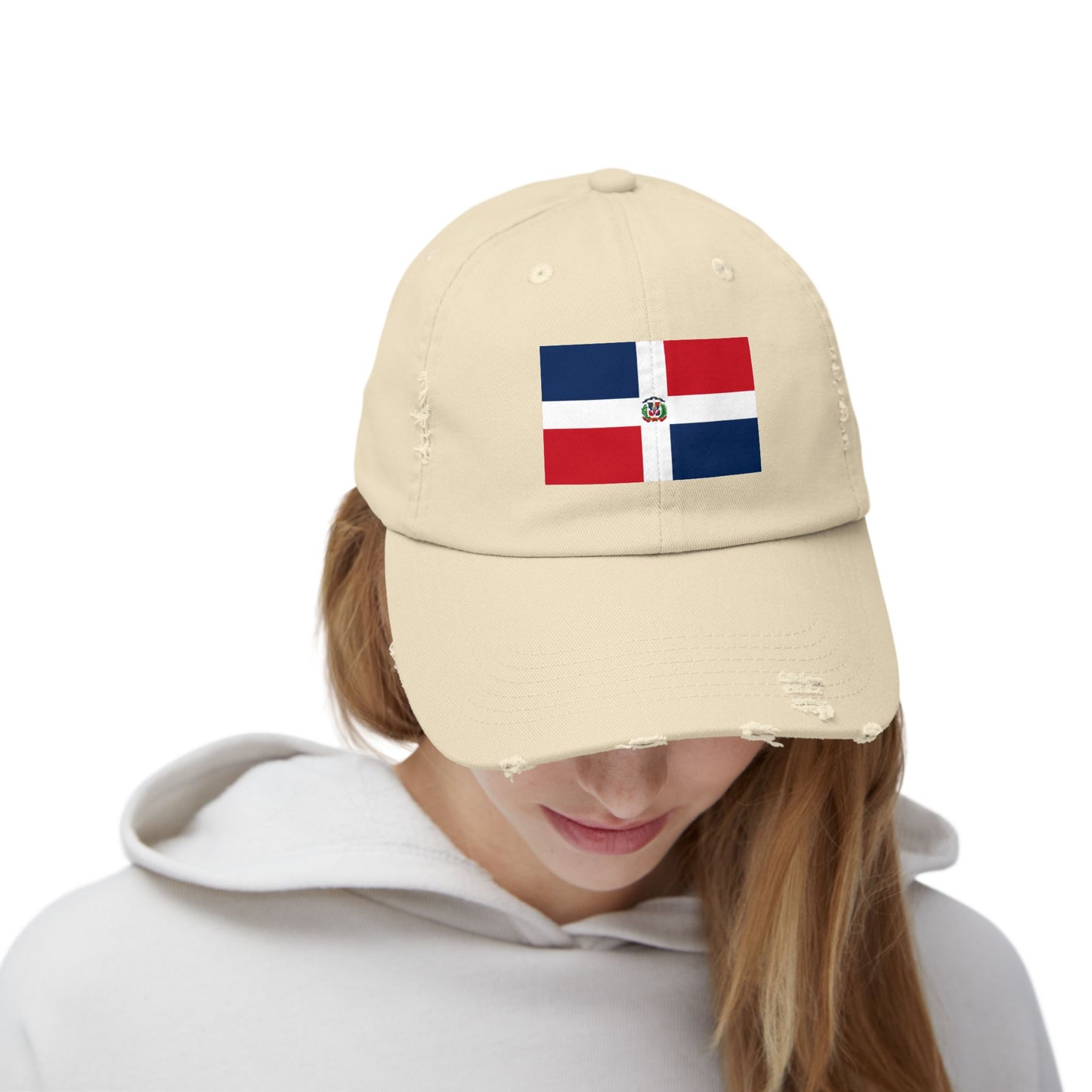 Dominican Republic Flag Unisex Distressed Cap | Casual Style, Streetwear Accessory, Gift for Travel Lovers, Patriotic Hat