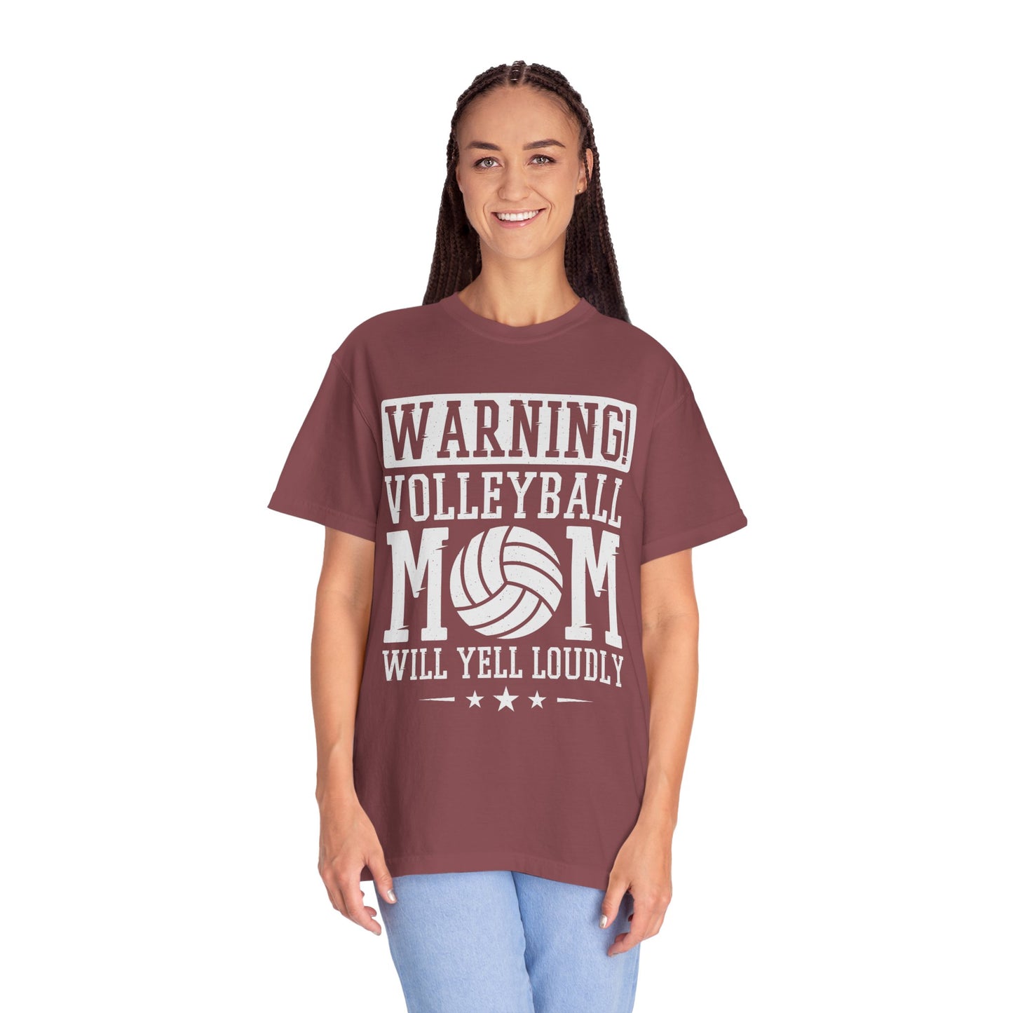 Warning! Volleyball Mom Unisex T-Shirt – Perfect Gift for Sports Moms