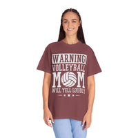Warning! Volleyball Mom Unisex T-Shirt – Perfect Gift for Sports Moms