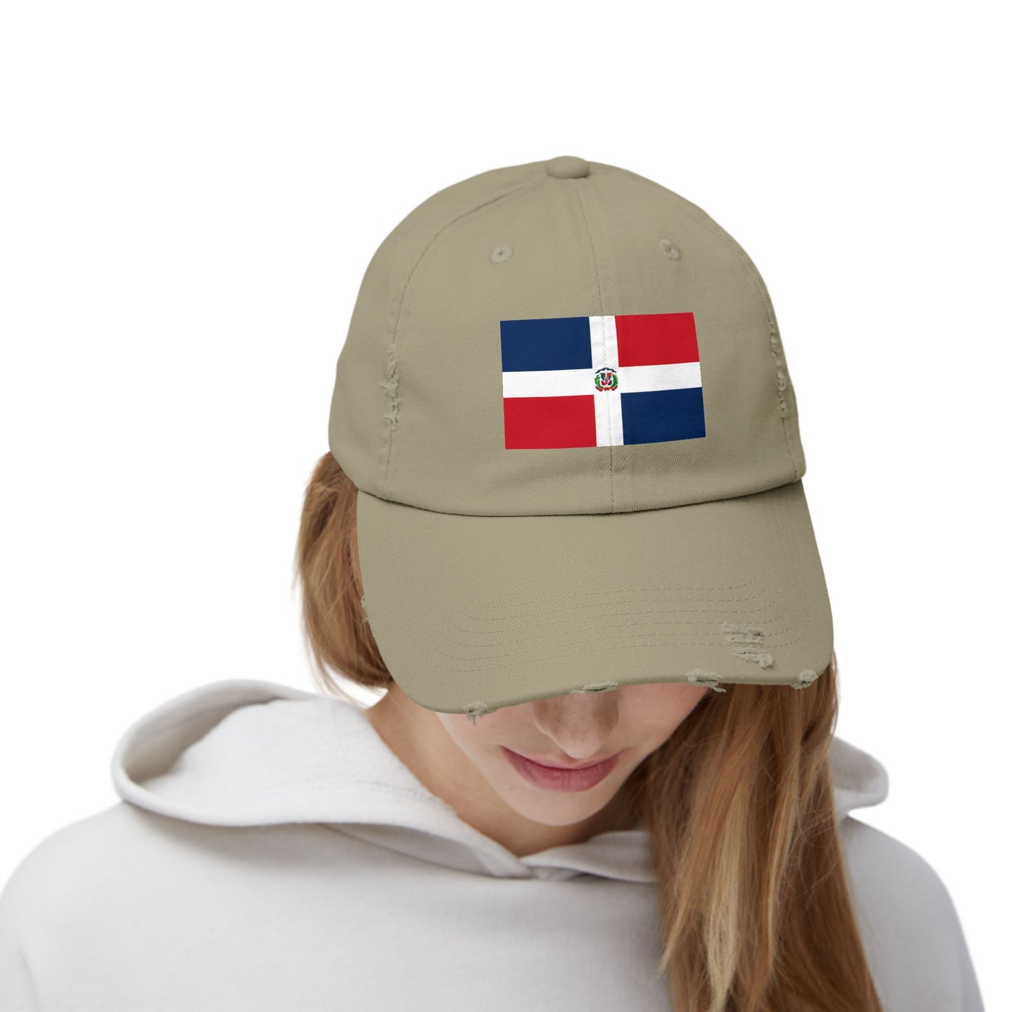 Dominican Republic Flag Unisex Distressed Cap | Casual Style, Streetwear Accessory, Gift for Travel Lovers, Patriotic Hat