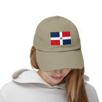 Dominican Republic Flag Unisex Distressed Cap | Casual Style, Streetwear Accessory, Gift for Travel Lovers, Patriotic Hat