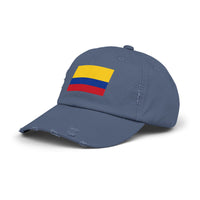 Colombian Flag Distressed Cap | Casual Unisex Hat | Great for Sports, Festivals, Travel, and Daily Wear