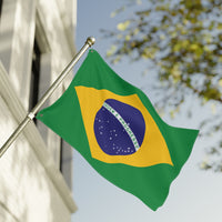 Vibrant Double Sided Brazilian Flag, Decorative Outdoor Banner, Festival Décor, Patriotic Home Decor, Sports Game Decoration