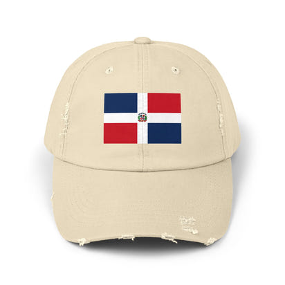 Dominican Republic Flag Unisex Distressed Cap | Casual Style, Streetwear Accessory, Gift for Travel Lovers, Patriotic Hat