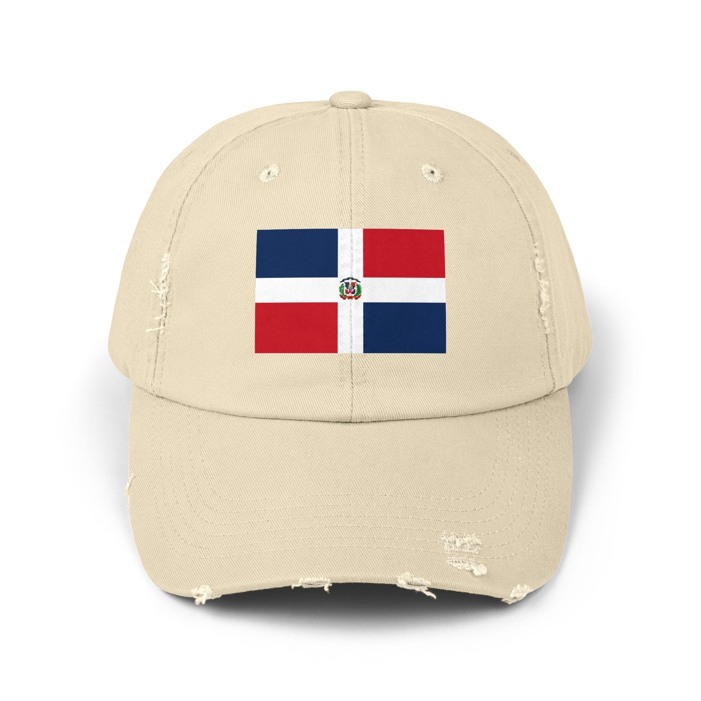 Dominican Republic Flag Unisex Distressed Cap | Casual Style, Streetwear Accessory, Gift for Travel Lovers, Patriotic Hat