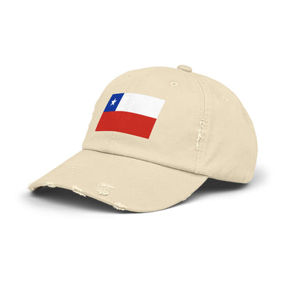 Distressed Chile Flag Cap | Unisex Baseball Hat | Casual Summer Wear, Gift for Travelers, Sports Events, Outdoor Activities