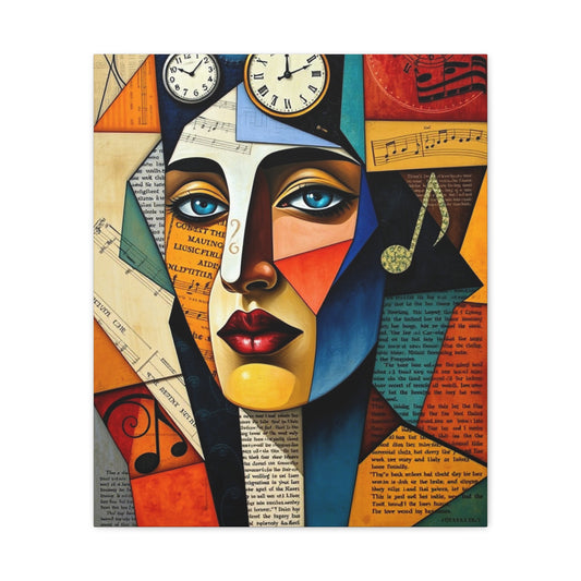 Abstract Music-Themed Stretched Canvas Art | Modern Wall Décor for Music Lovers and Artists