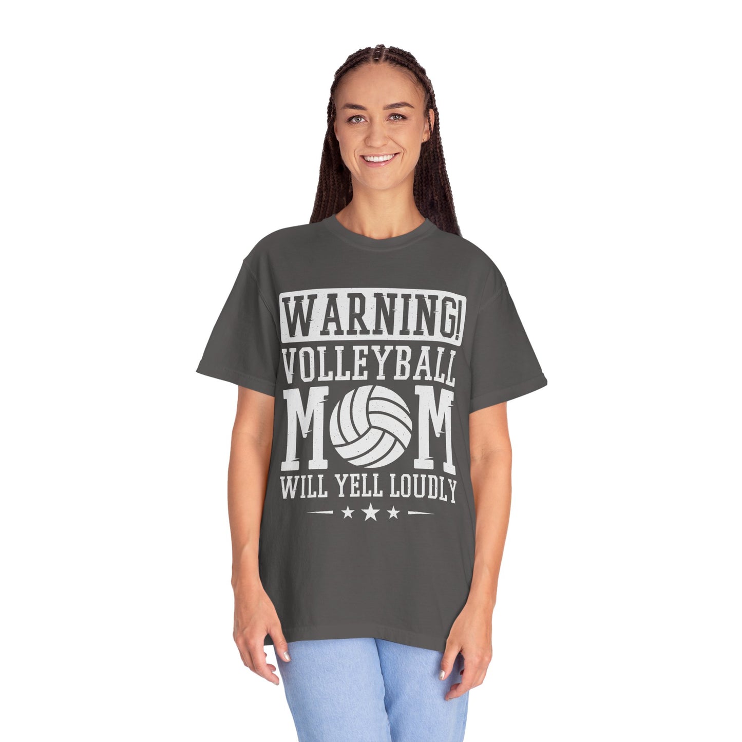 Warning! Volleyball Mom Unisex T-Shirt – Perfect Gift for Sports Moms