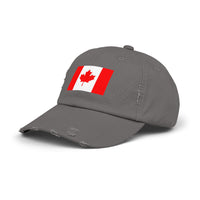 Unisex Distressed Canada Flag Cap, Casual Hat for Outdoor Adventures, Canadian Pride Gear, Gifts for Canada Day, Summer Style Accessory