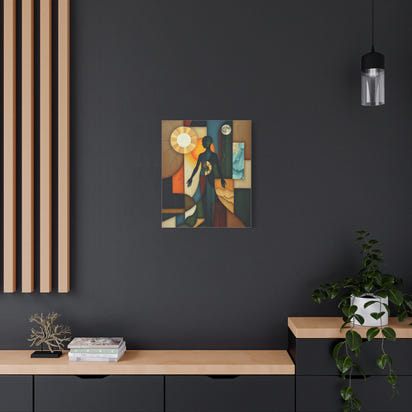 Abstract Human Form Canvas Art - Meditative Wall Decor for Mindfulness Spaces
