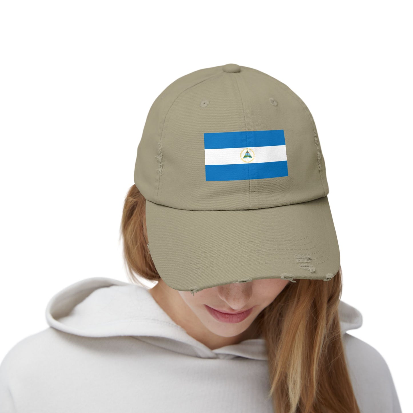 Stylish Unisex Distressed Cap with Nicaragua Flag | Trendy Hat for All Occasions, Casual Wear, Travel, Gift Ideas