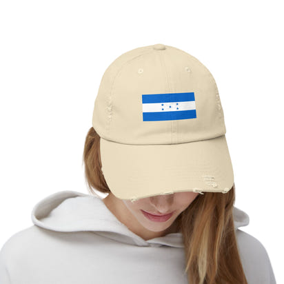 Honduras Flag Distressed Cap, Unisex Baseball Hat, Casual Headwear, Travel Accessory, Gift for Him or Her