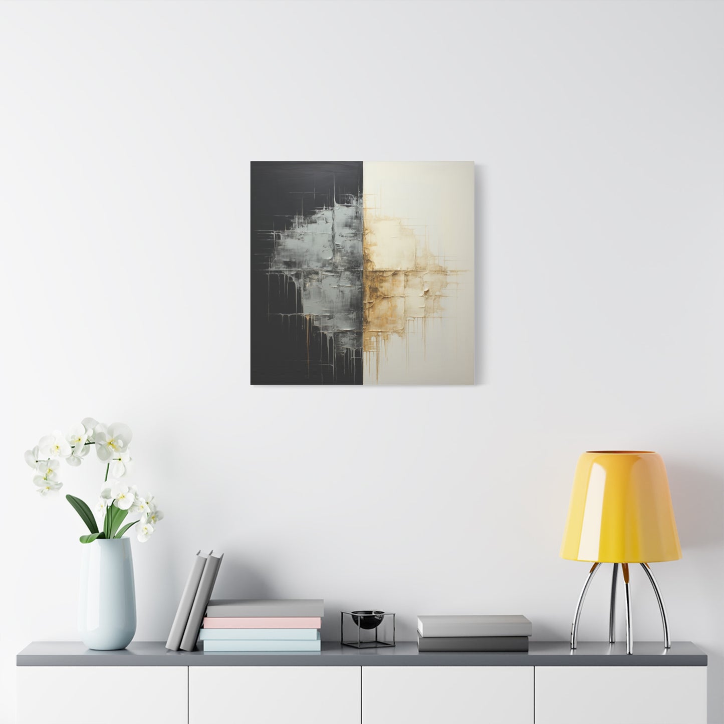 Modern Abstract Wall Art - Matte Canvas 12" x 12" - Contemporary Home Decor