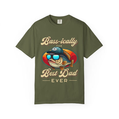 Bass-ically the Best Dad Ever T-Shirt, Unisex Fishing T-shirt, Gift for Dad, Outdoor Casual Tee, Funny Father's Day Shirt